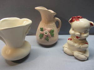 lot 182 image: Vintage Piggy Bank, Pitcher, Vase