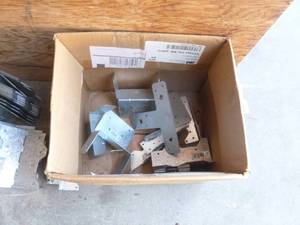 Assortment of joist hangers. As shown. 5 - 6 styles.