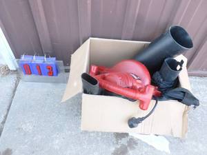Craftsman 2 speed 110 volt blowervacuum with accessories. Tested & works. As shown.
