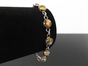 lot 37 image: .925 Sterling Silver Encased Flower Buds Bracelet