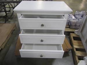 lot 45 image: Garmon 3 Drawer Nightstand 28 x 28.5 CT03