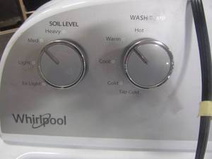 lot 22 image: Whirlpool 3.5-cu ft Top-Load Washer with Agitator (White) WTW4816FW
