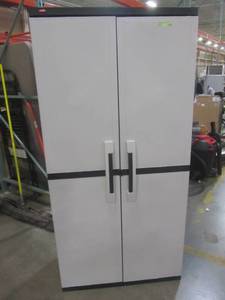 lot 27 image: Keter 34-in W x 71-in H x 17-in D Plastic Freestanding Garage Cabinet 234524