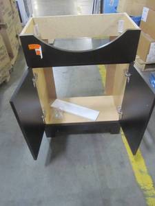 lot 64 image: Glacier Bay Chelsea 26.5 in. W x 17.5 in. D x 36.13 in. H Vanity in Charcoal - Cabinet Only - CH24P2-CL
