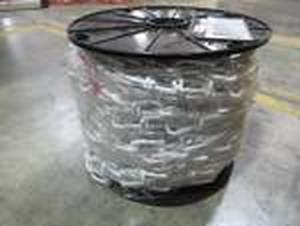 lot 301 image: Crown Bolt #2 x 90 ft. Zinc Plated Steel Double Loop Chain, White, 64380 - NEW