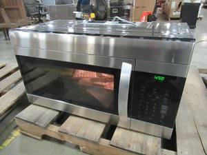 lot 236 image: LG 1.7 cu. ft. Over the Range Microwave Oven in Stainless Steel with EasyClean Interior - Door Sensor doesnt work.