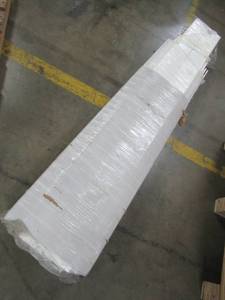lot 239 image: Freedom (Common 6-ft x 5-ft Actual 6-ft x 4.83-ft) Emblem White Vinyl Fence Gate Kit 73024874.