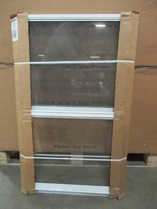 lot 249 image: Weatherstar 24 in. x 39 in. 3-Track Storm Aluminum Window in White, C2012439.