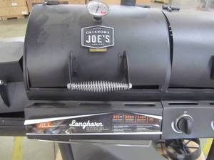 lot 32A image: Oklahoma Joes Longhorn Black Triple-Function Combo Grill 15202029