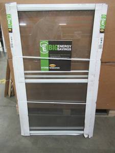 lot 265 image: Larson 28 in. x 47 in. 2-Track Storm Aluminum Window in White, L201E