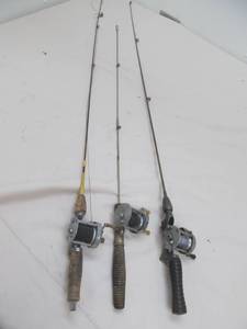 lot 9 image: vintage fishing rods, reels