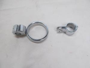 lot 19 image: Chrome handle bar brackets