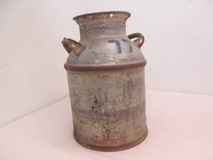 lot 61 image: vintage milk can