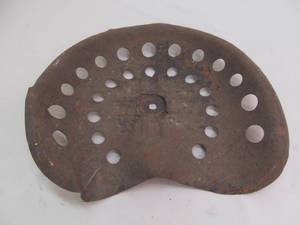 lot 66 image: vintage iron tractor seat