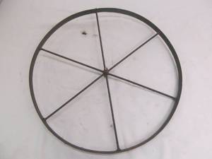 lot 71 image: vintage steel wheel
