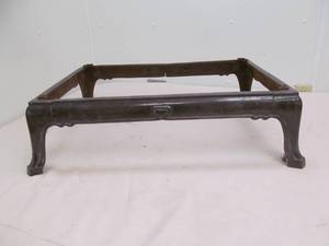 lot 72 image: vintage cast iron stove basepedestal