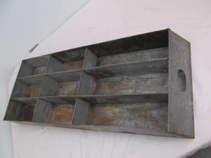 lot 80 image: galvanized drawerstorage bin
