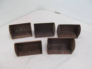 lot 84 image: vintage metal flight elevator buckets