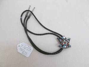 lot 151 image: Moros Zuni Bolo sterling silver set