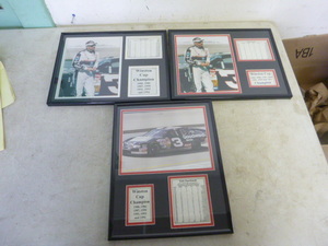 lot 93 image: 3 Dale Earnhardt Sr. Photos with Stats