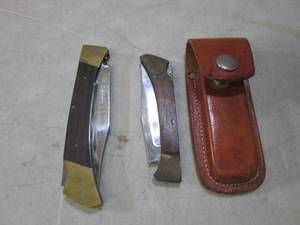 lot 84 image: 2 Vintage Lockback Pocket Knives 1 ...
