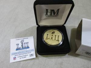 lot 87 image: Super Bowl 52 Gold Mint 39mm 24kt G...