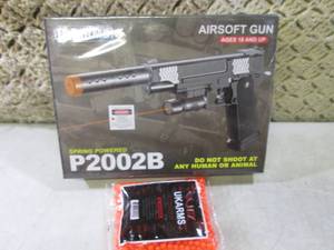 lot 149 image: Pistol Airsoft Gun with Laser and B...