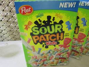 lot 167 image: 6 Boxes of Post Sour Patch Kids Cer...