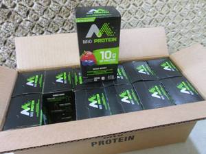 lot 169 image: Case of 12 Boxes of Mio Protein Mix...