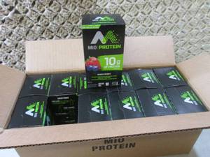 lot 171 image: Case of 12 Boxes of Mio Protein Mix...