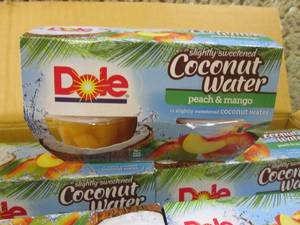 lot 185 image: Case of 6 4-Pack Fruit Cups Peach &...