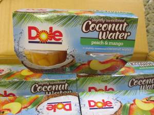 lot 187 image: Case of 6 4-Pack Fruit Cups Peach &...