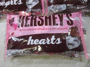 lot 220 image: 3 Bags of Hersheys Hearts Best by O...