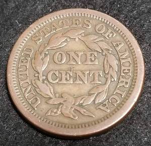 1848 US BRAIDED HAIR LARGE CENT