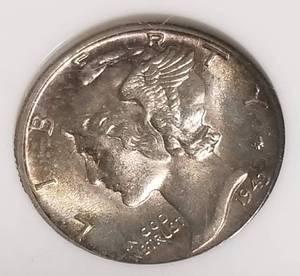 1943 MERCURY DIME MS65 PCI