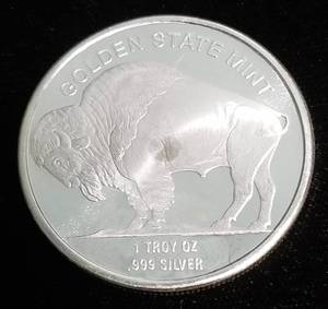 1 TROY OZ. .999 FINE SILVER INDIAN BUFFALO DESIGN
