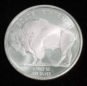 1 TROY OZ. .999 FINE SILVER INDIAN BUFFALO DESIGN
