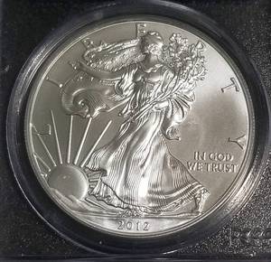 2012 AMERICAN SILVER EAGLE 1 TROY OZ. .999 FINE SILVER MS70 PCGS FIRSTSTRIKE