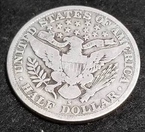 1915-S BARBER SILVER HALF DOLLAR