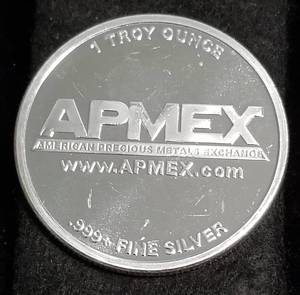 1 TROY OZ. .999 FINE SILVER APMEX ROUND