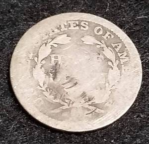 1854 US SEATED LIBERTY HALF DIME