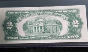 1953-B US RED SEAL $2 FEDERAL RESERVE NOTE