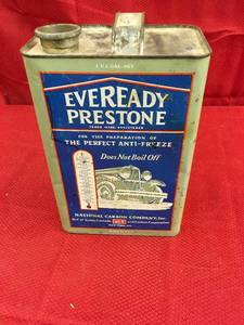 lot 106 image: Eveready Prestone Anti- Freeze Can