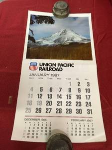 lot 132 image: 1987 Union Pacific Railroad Calendar