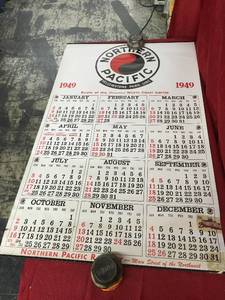lot 139 image: 1949 Northern Pacific Railroad Calendar