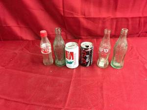 lot 176 image: 6 Misc Coke BottlesCans