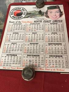 lot 188 image: 1956 Northern Pacific Railway Calendar