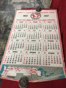 lot 190 image: 1957 Great Northern Railway Calendar