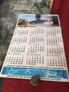 lot 197 image: 1966 Great Northern Railway Calendar