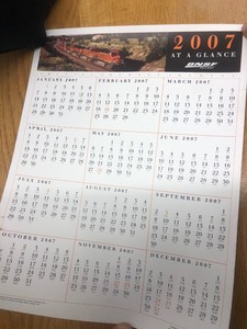 lot 125 image: 2007 BNSF Calendar